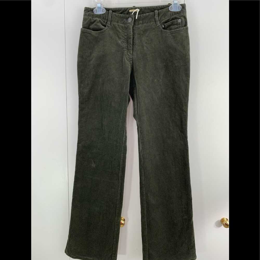 Max Studio 6 green corduroys bootcut
